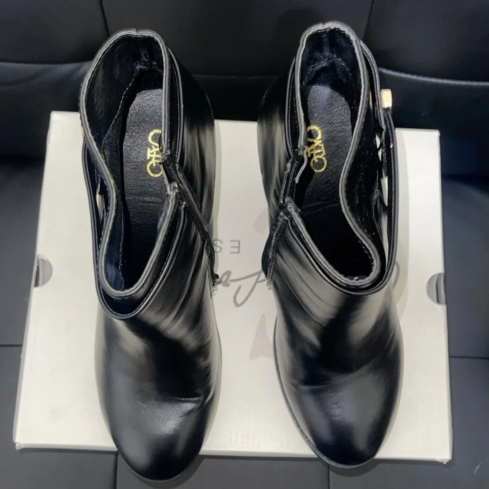 C Comfort EST 1946 Womens Size 10 Black Leather Boots - Picture 9 of 12